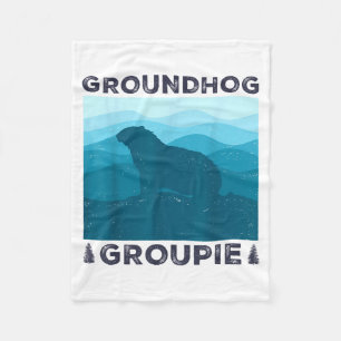 Groundhog Groupie Retro Vintage 60s 70s 80s Men Wo Fleece Blanket