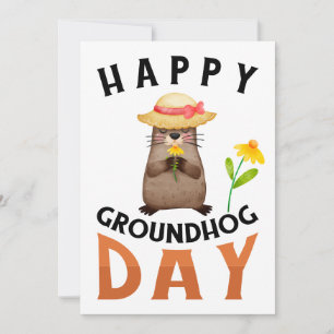 Groundhog  holiday card