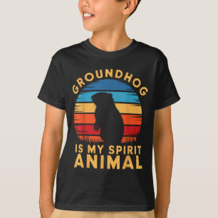 Groundhog Is My Spirit Animal Woodchuck Groundhog  T-Shirt