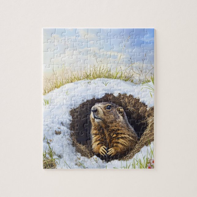 Groundhog  jigsaw puzzle (Vertical)