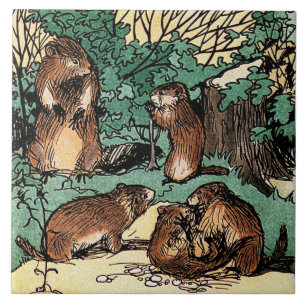 Groundhog - Marmot Family Tile
