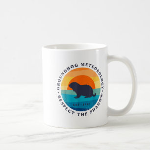 Groundhog Meteorology Est 1887 Respect Shadow Retr Coffee Mug