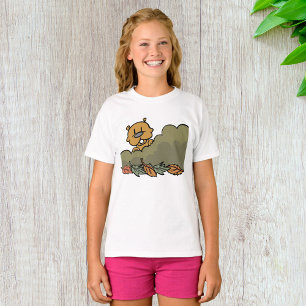 Groundhog Peeking Through Autumn Bushes  T-Shirt