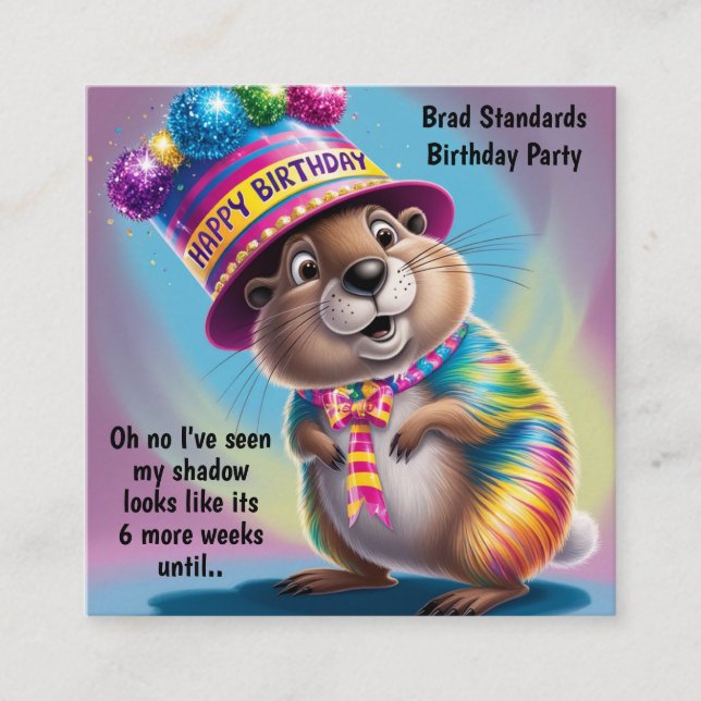 groundhog psychedelic colours sees shadow enclosure card (Front)