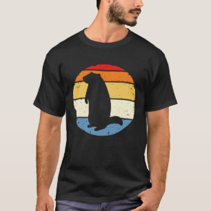 Groundhog Retro Funny Woodchuck Groundhog Day Pull T-Shirt