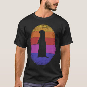 Groundhog Retro Sunset Colors Silhouette  Style Vi T-Shirt