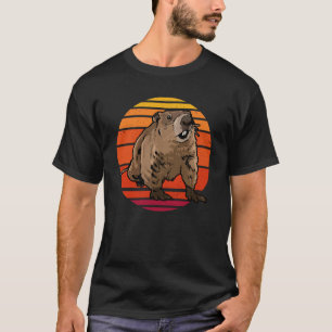 Groundhog Retro Woodchuck Groundhog Day T-Shirt
