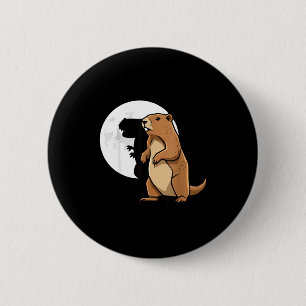 Groundhog Shadow Dinosaur Puppet Happy Groundhog D 6 Cm Round Badge