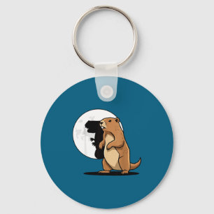 Groundhog Shadow Dinosaur Puppet Happy Groundhog D Key Ring