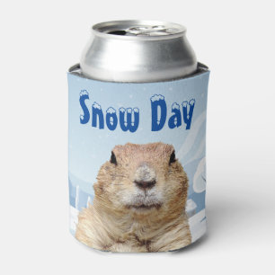 Groundhog Snow Day Can Cooler