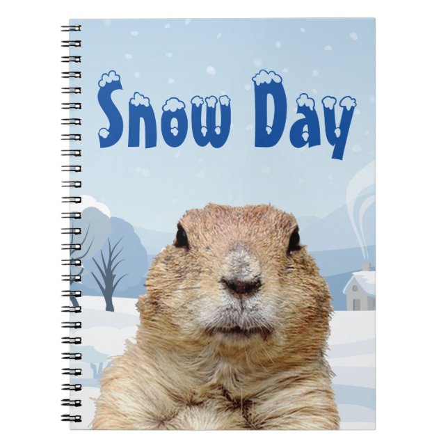 Groundhog Snow Day Notebook (Front)