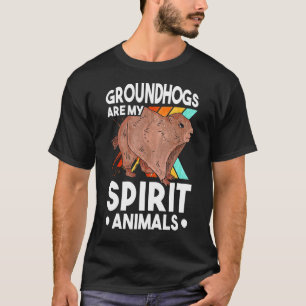Groundhog Spirit Animal Marmot Woodchuck T-Shirt