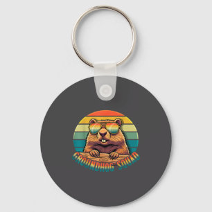 Groundhog Squad Retro Happy Groundhog Day Vintage  Key Ring