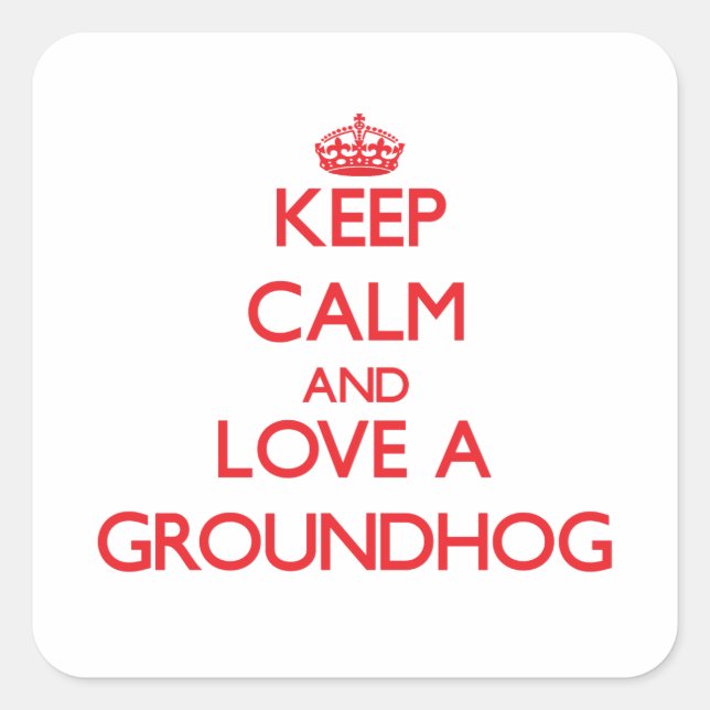 Groundhog Square Sticker (Front)
