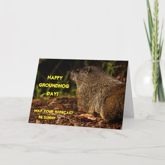 Groundhog Sunny Card (Front)