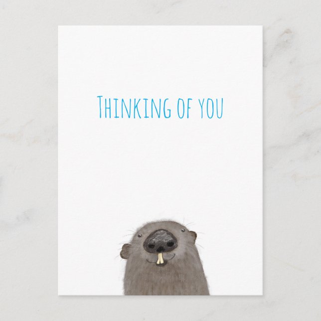 Groundhog thinking of you postcard (Front)