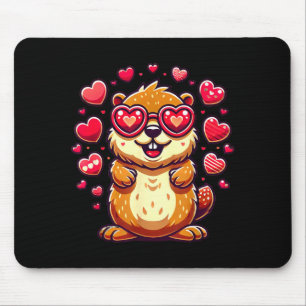Groundhog Valentines Day Animal Lovers _4 Mouse Mat