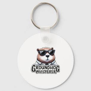 Groundhog Whisperer Team No Shadow Crew Groundhog Key Ring