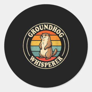 Groundhog Whisperer Team Shadow Cool Ground Hog Da Classic Round Sticker