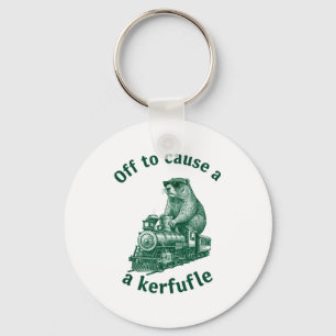 Groundhog Woodchuck Steam Train Off To Cause A Ker Key Ring