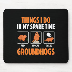 Groundhogs And Woodchucks Funny Whistle Pig Rodent Mouse Mat