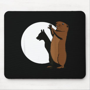 Groundhogs Dog Shadow Puppet Funny Woodchuck Mouse Mat