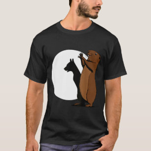 Groundhogs Dog Shadow Puppet Funny Woodchuck T-Shirt