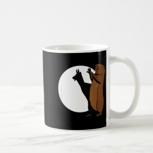 Groundhogs Llama Shadow Puppet Funny Woodchuck Coffee Mug