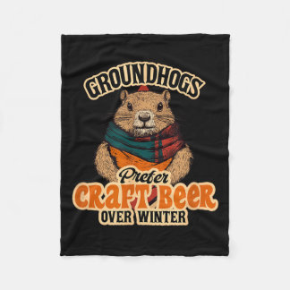 Groundhogs Prefer Craft Beer Over Winter Fleece Blanket