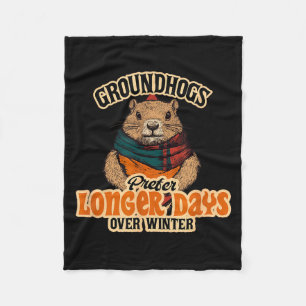 Groundhogs Prefer Longer Days Over Winter Fleece Blanket