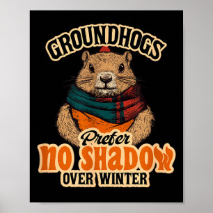 Groundhogs Prefer No Shadow Over Winter Poster
