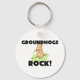 Groundhogs Rock Key Ring