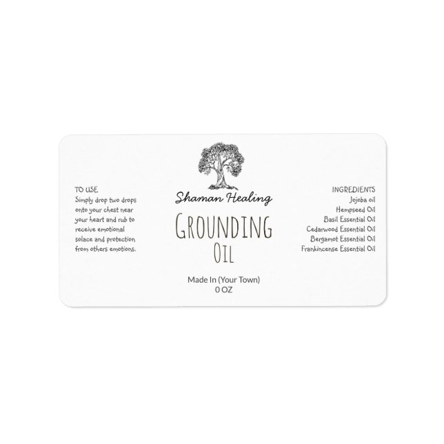 Grounding Oil Labels (Front)