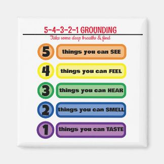Grounding Technique for Anxiety/Stress 5 Senses  Magnet