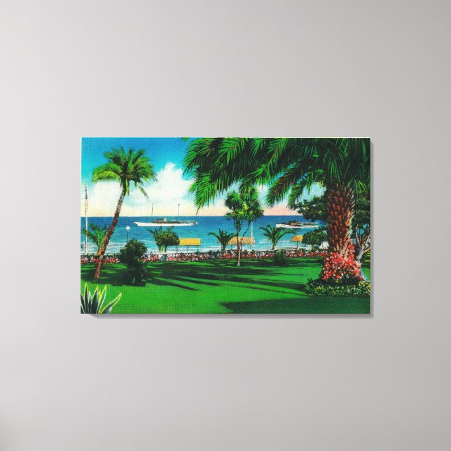 Grounds in front of Hotel St. Catherine Canvas Print (Front)