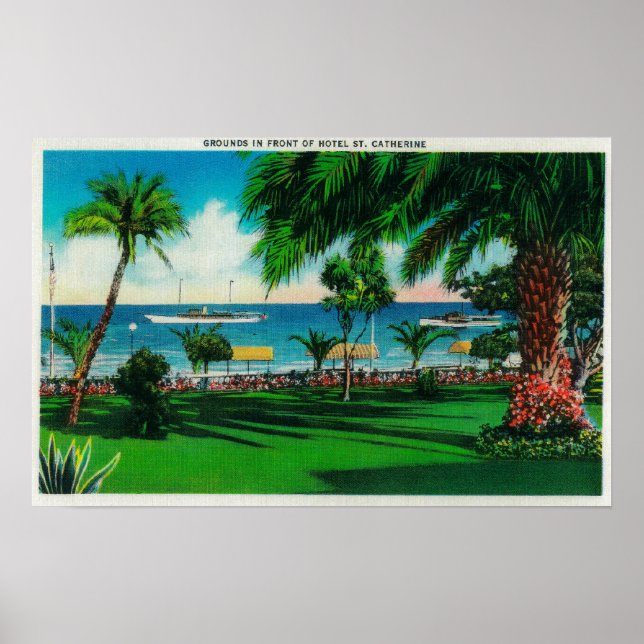 Grounds in front of Hotel St. Catherine Poster (Front)