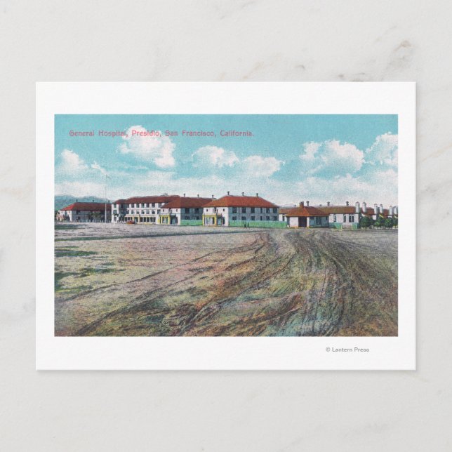 Grounds View of General Hospital, Presidio Postcard (Front)