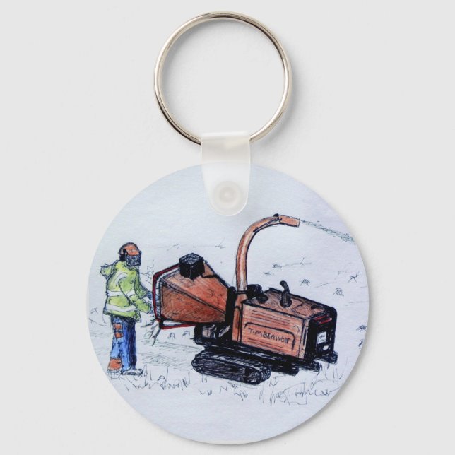 Groundsman Timberwolf wood chipper key ring (Front)