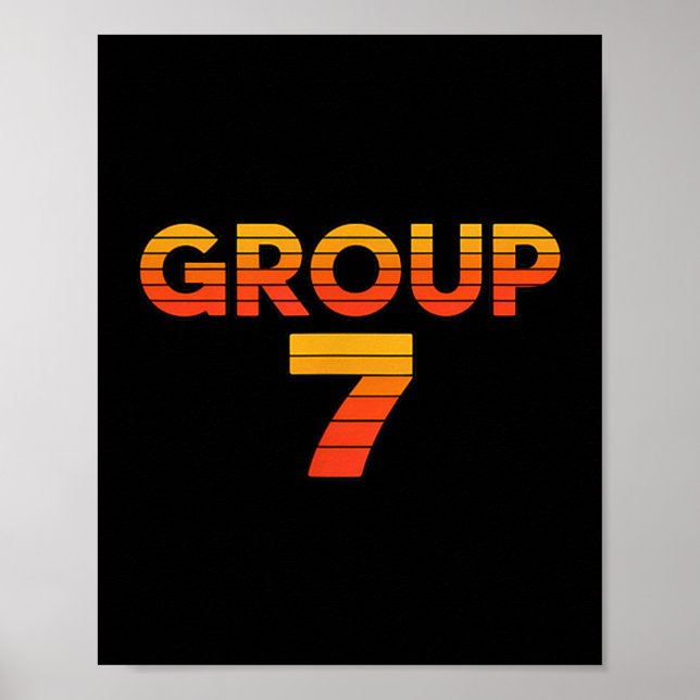Group 7 teacher proud funny school squad halloween poster (Front)