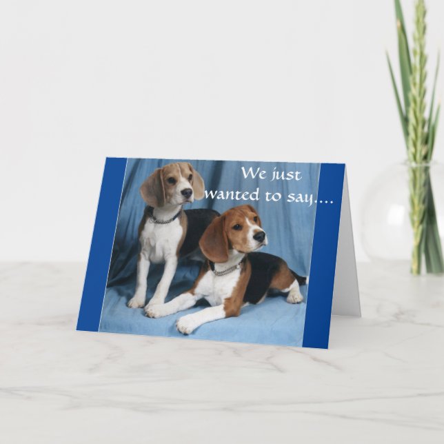 "GROUP BIRTHDAY - BEAGLE WISHES FOR YOU! CARD (Front)