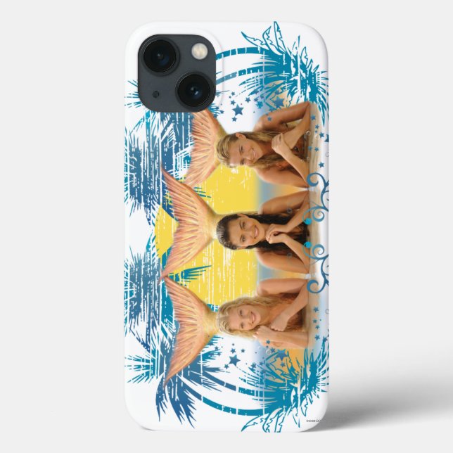 Group Blue Palm Tree Graphic Case-Mate iPhone Case (Back)