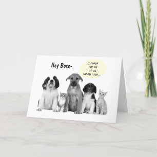 GROUP ***BOSS'S BIRTHDAY*** HUMOR CARD