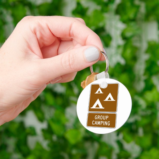 Group Camping Sign Key Ring (Creator Uploaded)