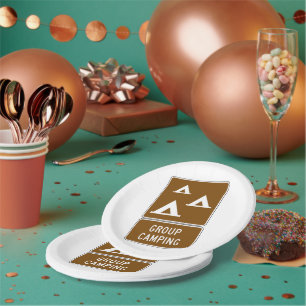 Group Camping Sign Paper Plate