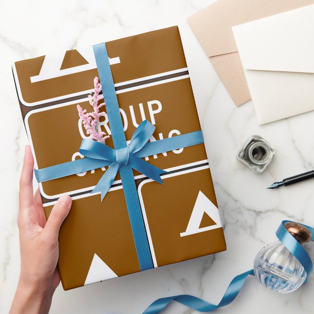Group Camping Sign Wrapping Paper (Creator Uploaded)