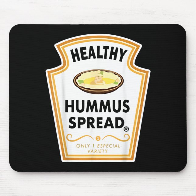 Group Condiments Halloween Costume Healthy Hummus Mouse Mat (Front)