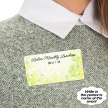 Group Gathering Floral Border Label Name Tag