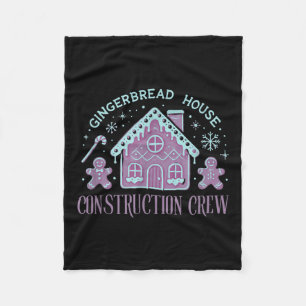 Group Gingerbread House Crew Xmas Christmas Cookie Fleece Blanket