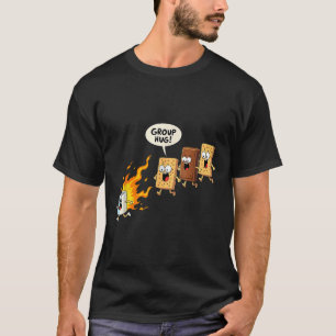 Group Hug Marshmallow Campfire Smores Funny Campin T-Shirt