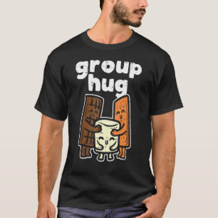 Group Hug Marshmallow Smore  Camping Pun Camper Fa T-Shirt